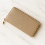 Portofel piele naturală – Bej Rece Mat delicat și feminin
