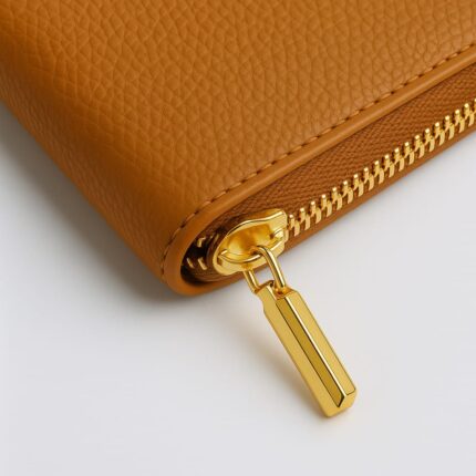 Portofel piele naturală - Maro Caramel clasic și cald